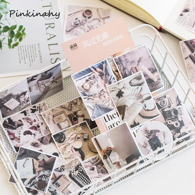 Vintage Briefpapier Stickers Reizen Dagboek Planner Decoratieve Mobiele