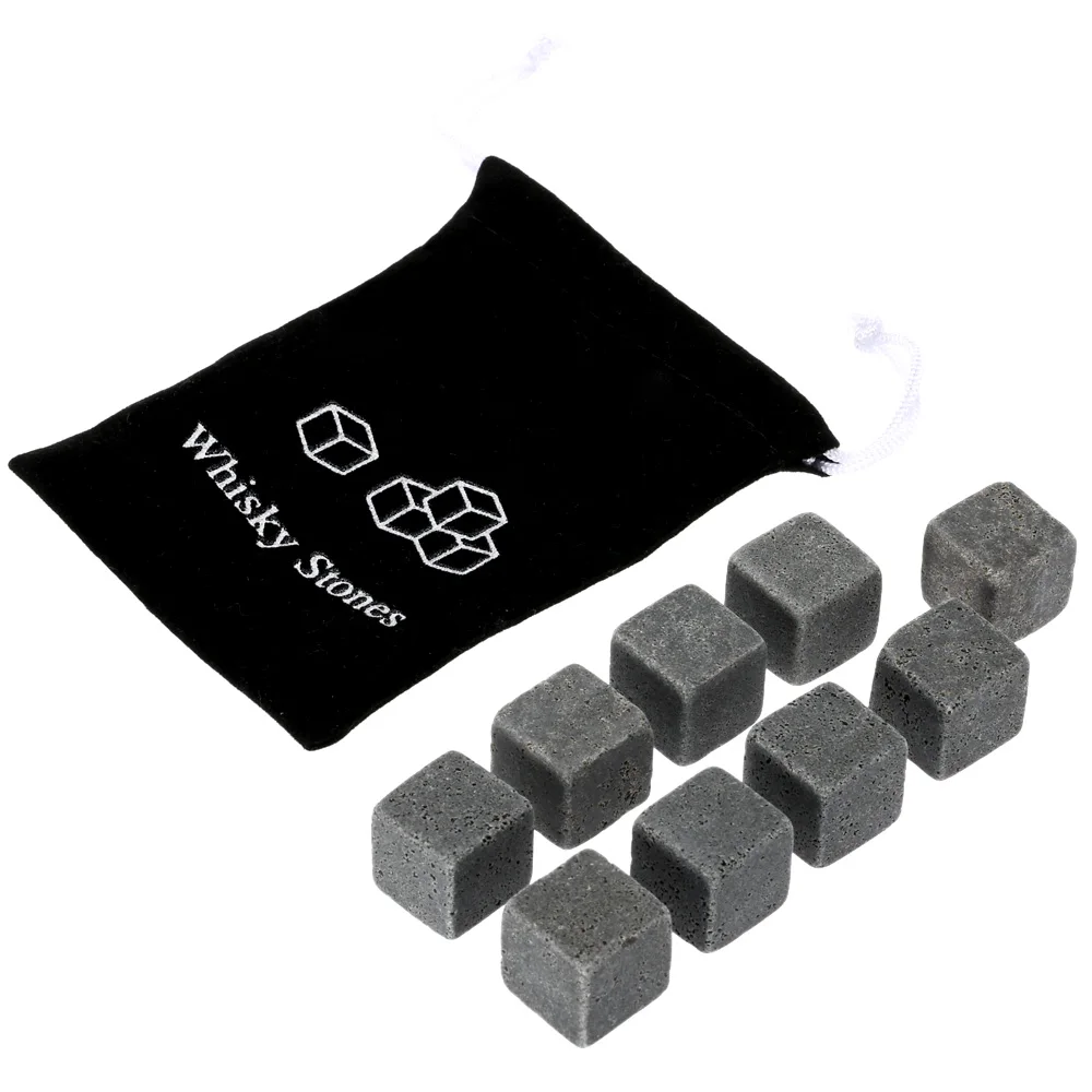 

6/9pcs Natural Whiskey Stones Sipping Ice Cubes Whisky Rocks Champagne Wine Beer Cooler Party Wedding Gift Bar Accessories BTZ1