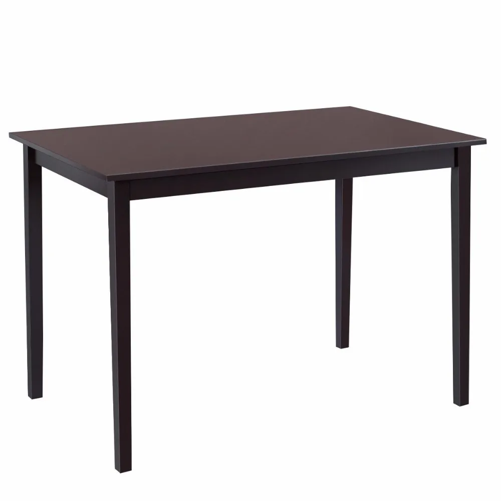 Giantex Modern Rectangle Dining Table Wooden Legs Kitchen Living Room Furniture Espresso Home Furniture HW58751