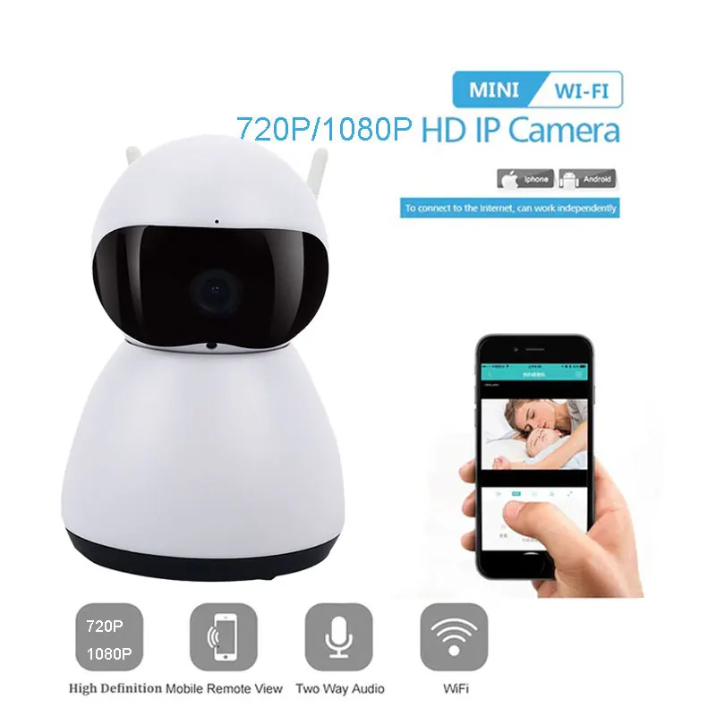 

HD 720P/1080P Multifunctional Surveillance Wireless Wifi Camera Infrared Night Vision External Dual Antenna Robot Camera