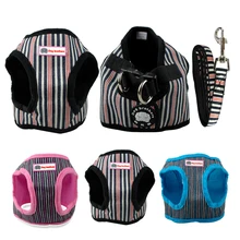 Cute Soft Puppy Small Dog Harness and Walking Leash Leads Set 4 Sizes 6 Colors S