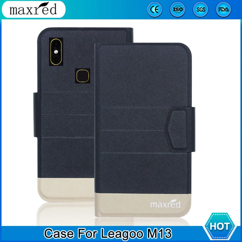 

5 Colors ! Leagoo M13 Case 2019 High Quality Flip Ultra-thin Luxury Leather Protective Case For Leagoo M13 Cover Phone