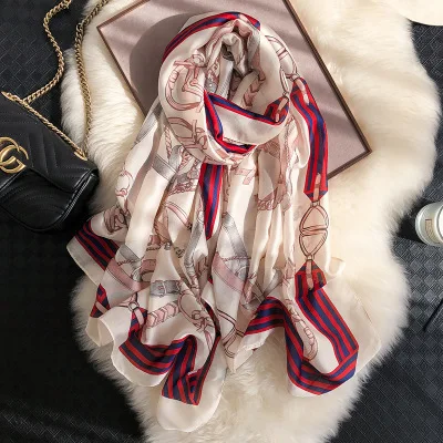Роскошный брендовый шелковый шарф, женские пашмины шарфы, шали и палантины, бандана, шарф для волос, морщинка, шифон, хиджаб, мусслин, платок для женщин - Цвет: style 25