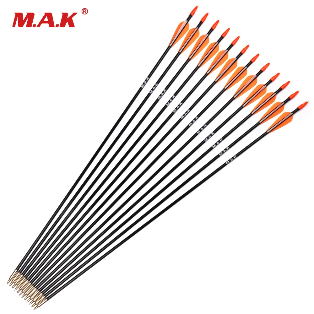 6/12/24pcs Fiberglass Arrow 31.5 Inches Length Spine 700 Glass Fiber