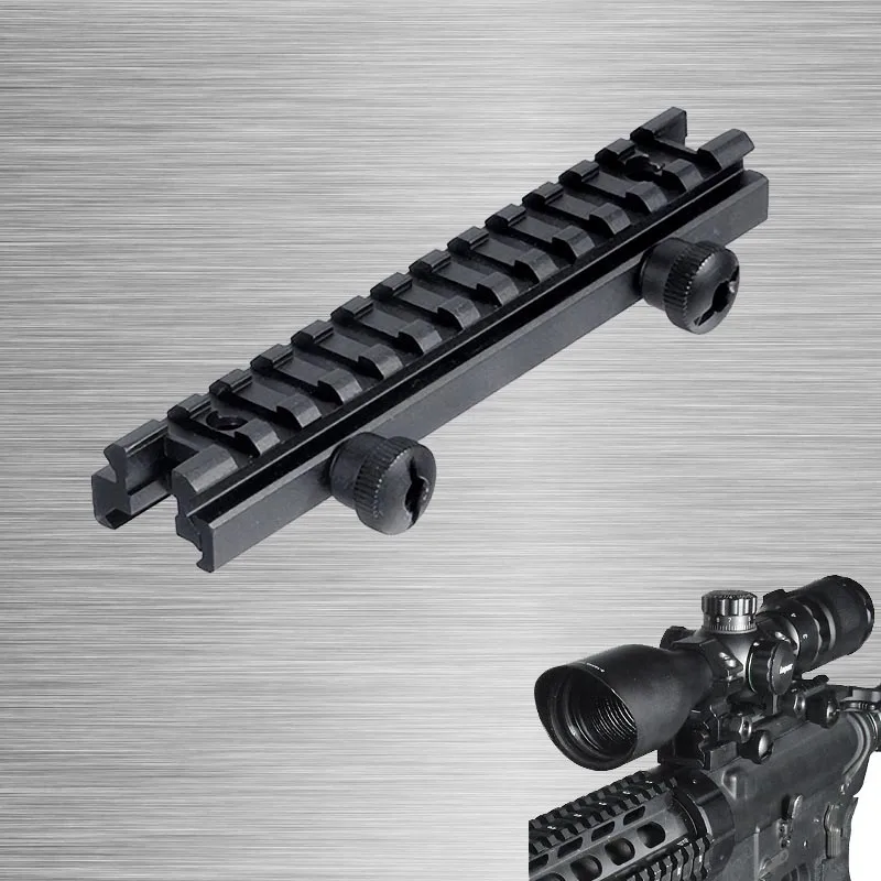 

2017 New Tactical Low Profile Picatinny Riser Mount (0.5" H x 5.7" L)Profile See Thru 20MM Weaver Picatinny Rails