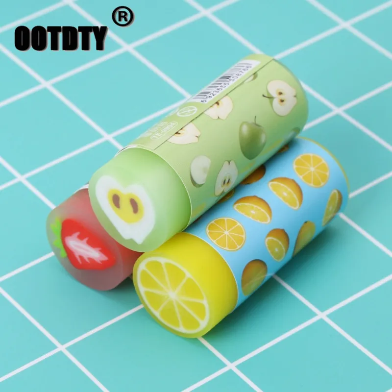 

Lovely Fruit Rubber Pencil Eraser Students Children Stationery School Supplies dropshipping
