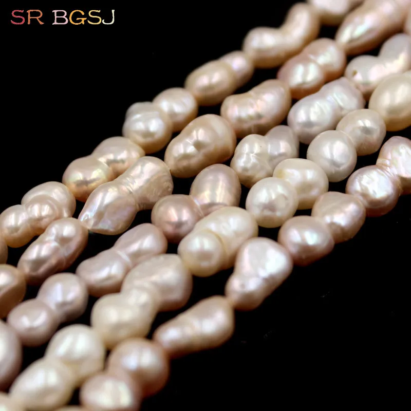 

Free Shipping 7x10mm Peanut Shape Purple Freshwater Cultured Pearl Jewelry Making Beads Strand 15"