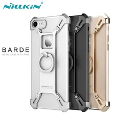 Nilkin for iPhone 6 6s 7 Case NILLKIN Barde Metal Plated Bumper Cover with Kickstand Ring Holder for Apple iPhone 6 6s 7 Plus