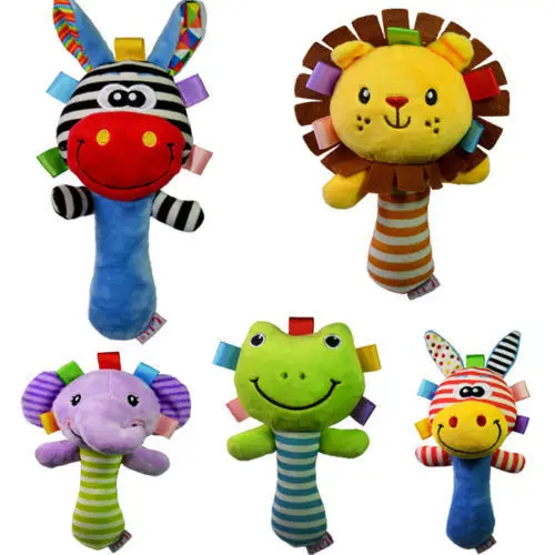 

Babies Bed Bell Developmental Cute Animals Toy Kids Newborn Infant Toddler Baby Toy Animal Handbells Rattle Toy New Gift