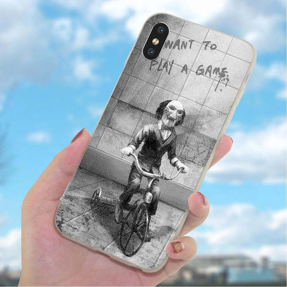 Мягкий ТПУ чехол для телефона с 3D пилой iPhone 6 X чехлы 6S Xs Max 8 Plus 7 5S 5 SE XR Silicone 11