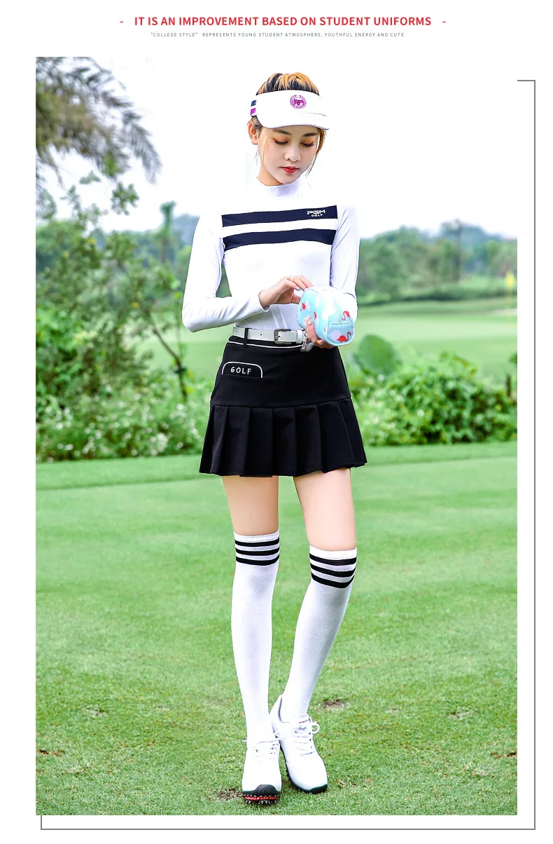 PGM шорты для гольфа; женская одежда; стойкие брюки; юбка; хлопковая Мягкая дышащая и впитывающая пот юбка; QZ041