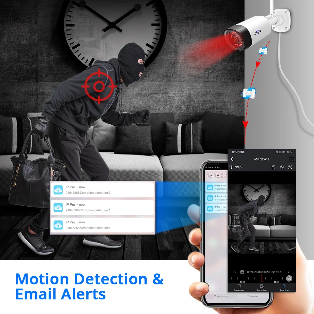  Hiseeu HD 1080P Wireless Outdoor Security Camera Weatherproof 2MP Bullet IP WiFi Outdoor Camera for - 4.00002E+12