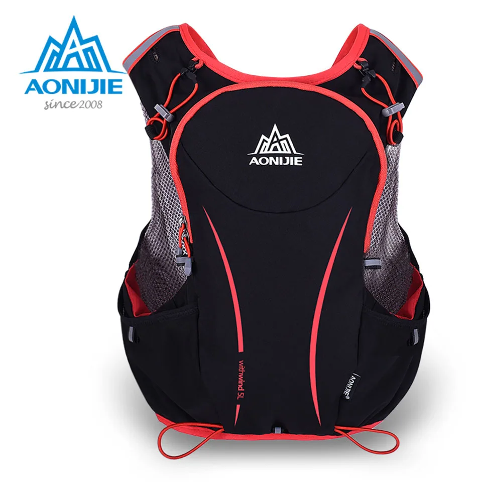 

AONIJIE 5L Running Backpack Kettle Package Marathon Cycling Bags Running Vest Kettle Sport Bag Waterproof Nylon Bag