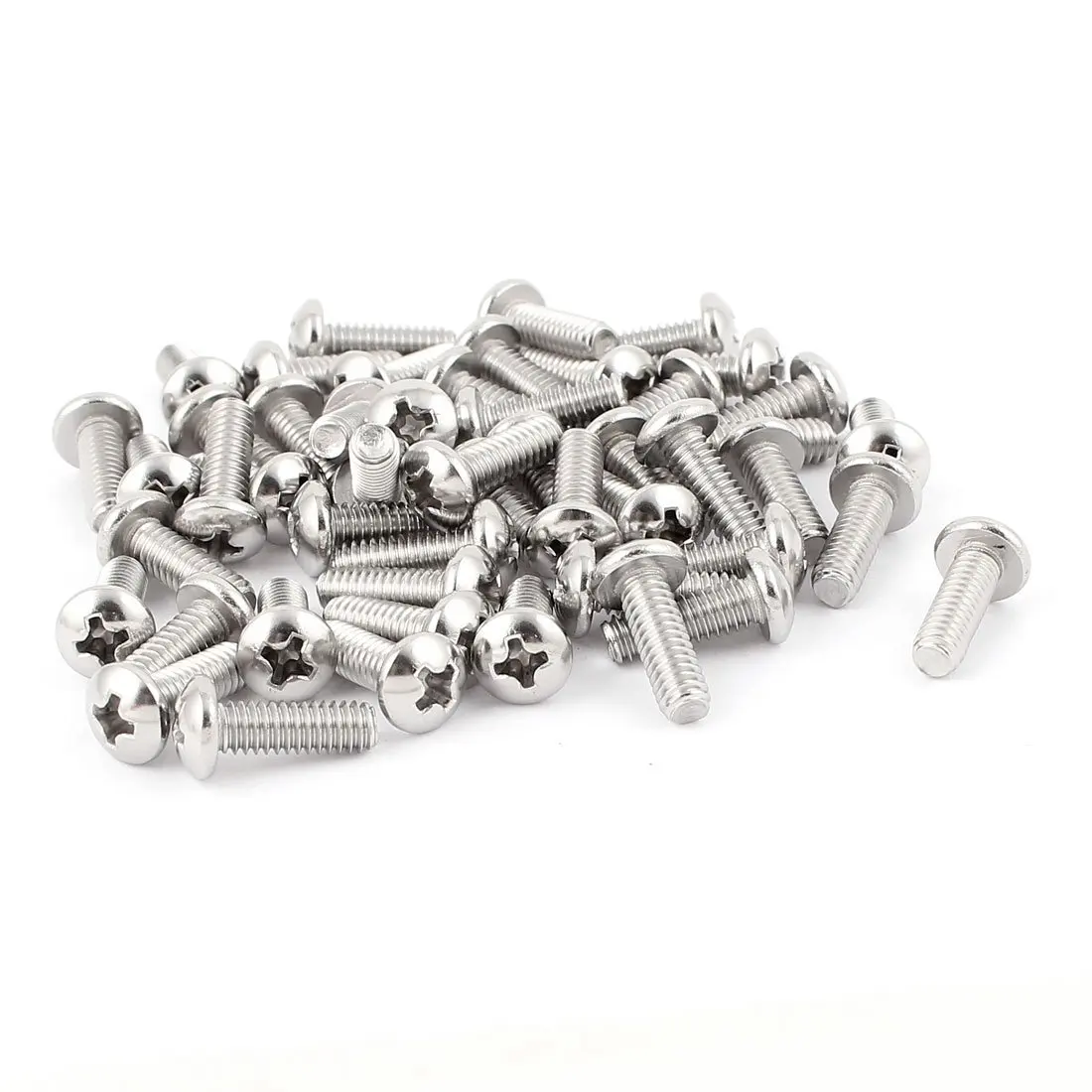 

KSOL 15mm Long #8-32 x 1/2 Inch Phillips Truss Head Machine Screws 50 Pcs