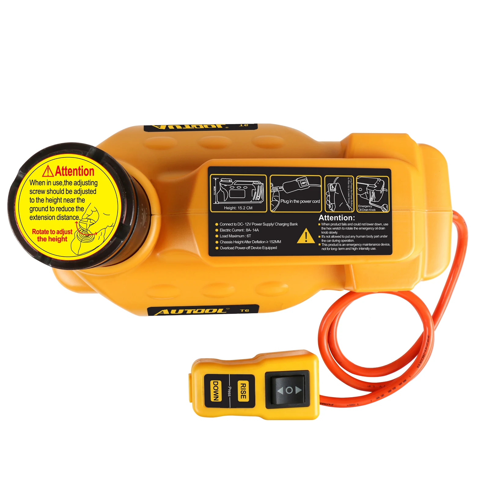 AUTOOL 6 T гидравлические Электрические Напольные домкраты электрические 12 V