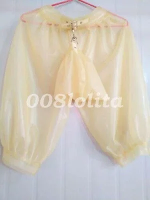 

Latex Rubber Knee-length Pant Transparent Short with Urine Gag Size XXS-XXL