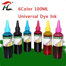 6Color 100ML Universal Dye Ink Compatible Refill Ink For HP For CANON For EPSON For Samsung For Other Brand Inkje