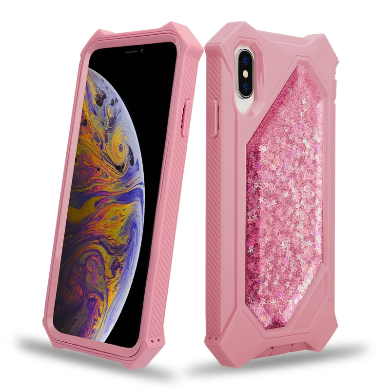 

GrandEver Quicksand Case for iPhone 7 Xs Max 6 8 Plus Case Hard case For iphone X XR Glitter Bling Liquid Full Protect