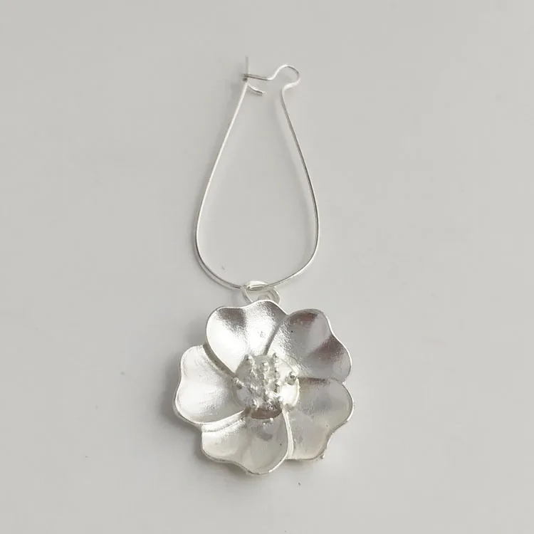 

States natural fashion electroplating silver flower earrings sweet jasmine flower earrings yiwu jewelry wholesale