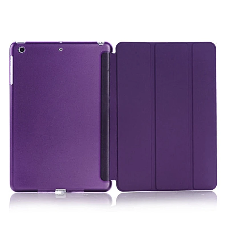 Роскошный ультра тонкий магнитный Смарт-Чехол-книжка с подставкой из искусственной кожи чехол для Apple iPad 2/3/4 retina интеллектуальной покоя чехол - Цвет: Фиолетовый