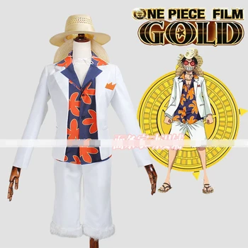 

ONE PIECE FILM GOLD Luffy Uniforms Cosplay Costume Free Shipping