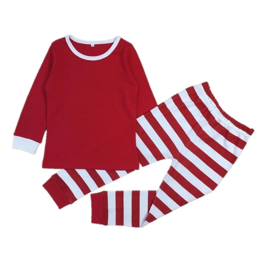 

2019 new cotton Red white stripe pyjamas