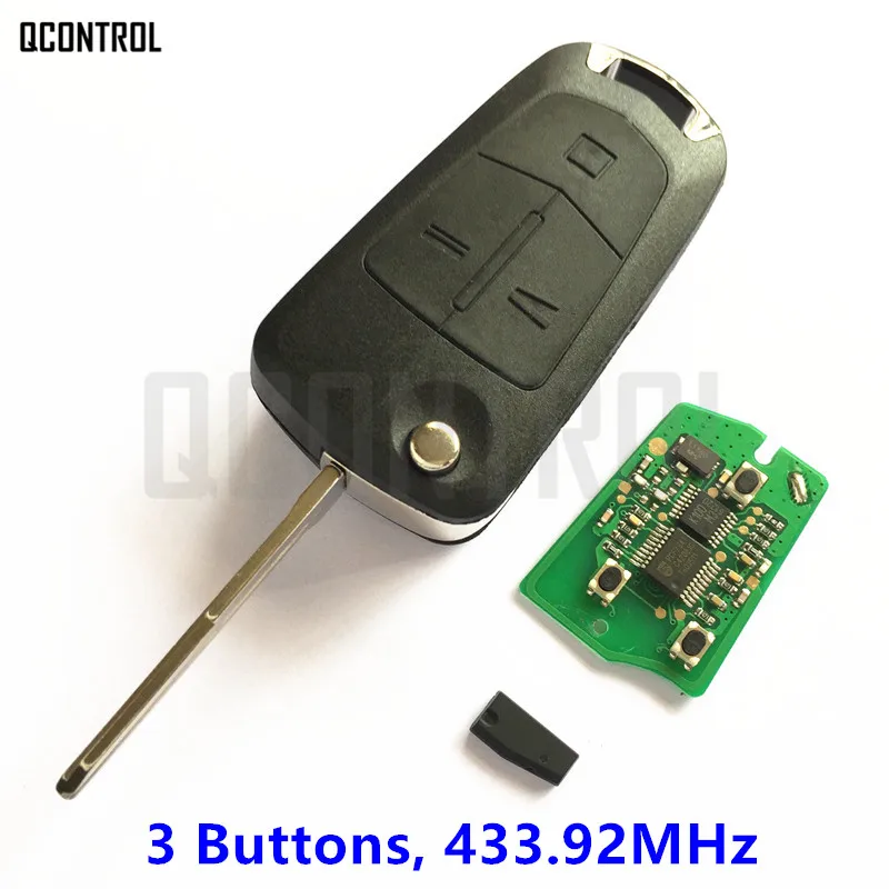

QCONTROL 3 Buttons Car Remote Key with ID 46 Chip for Opel for Vauxhall Antara 433.92MHz Vehicle Keyless Entry 2011 - 2014