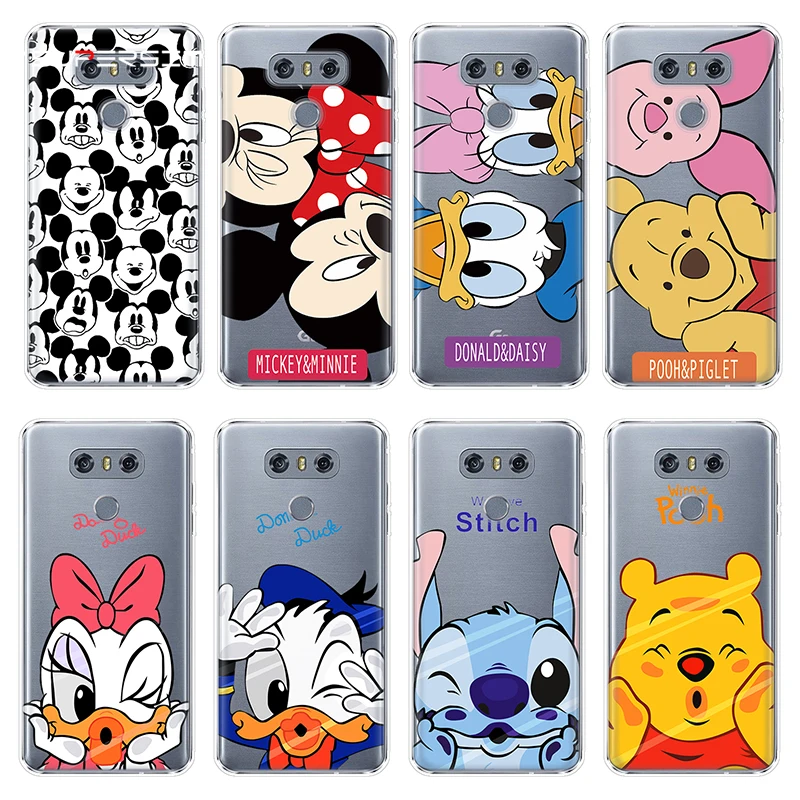

Cute Minnie Mickey Case for LG G6 Case Ultra Thin Soft TPU Rubber Transparent Clear Back Print Luxury Coque Clear Silicone Cover