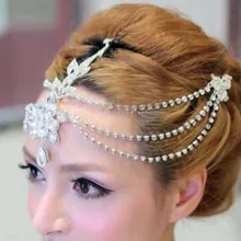 Прозрачная кристальная болтающаяся повязка на голову, тиара, корона для невесты, для торжеств, выпускного вечера, головные уборы, свадебные каплевидные украшения для волос, аксессуары