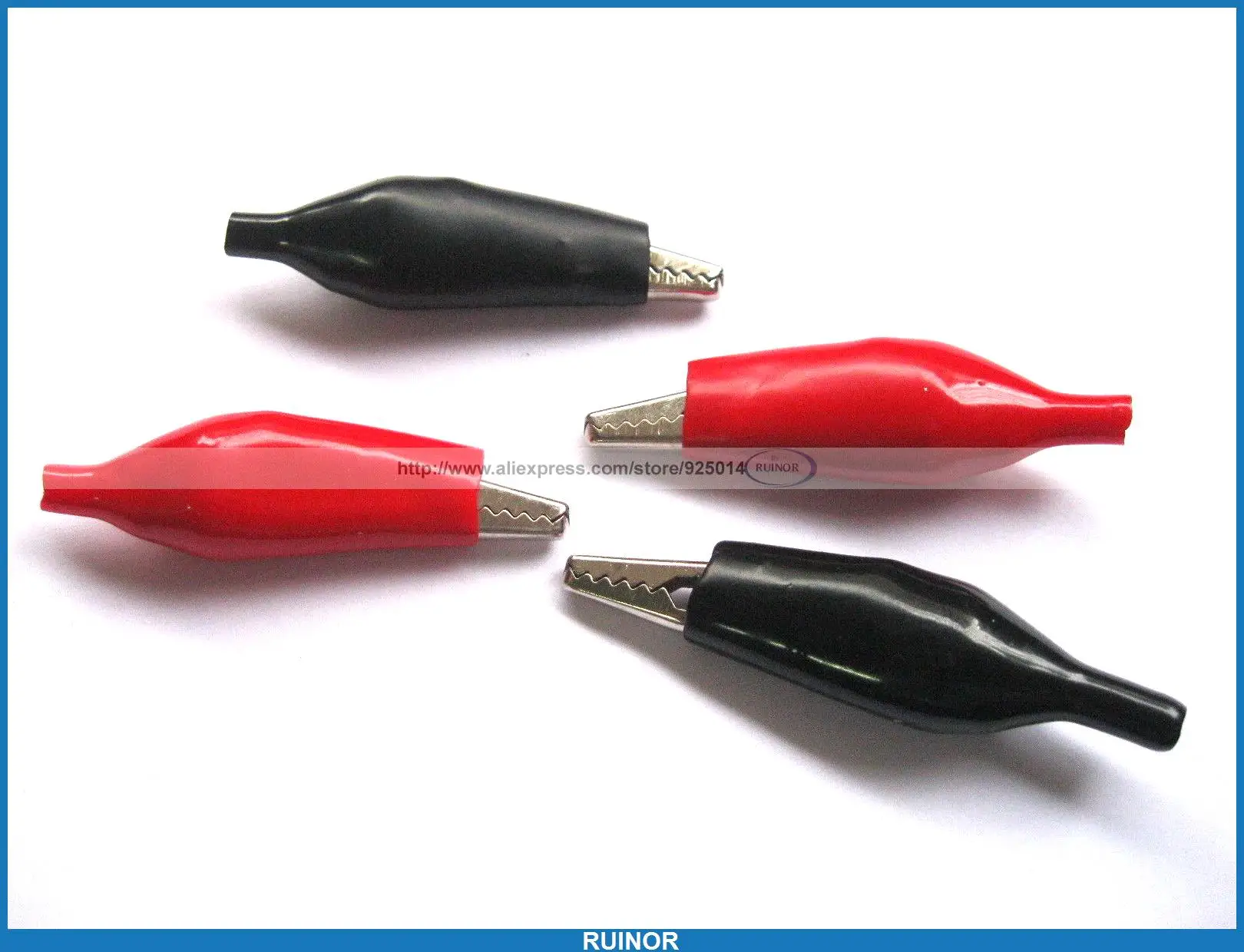 

200 Pcs Alligator Clip with Boot Clamp Connector 43mm Large Size