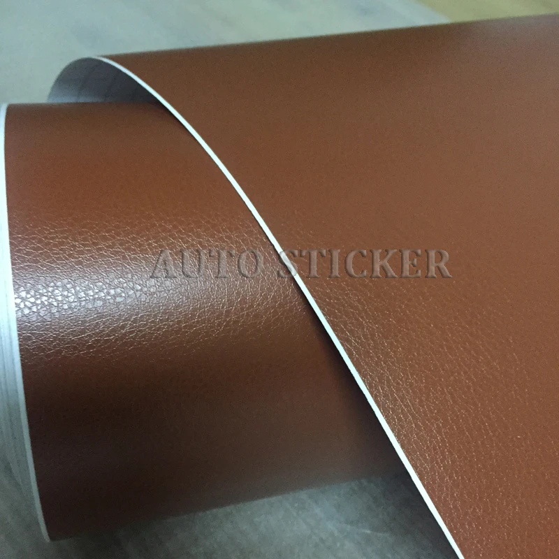 brown coffee leather car interior vinyl wraps 5