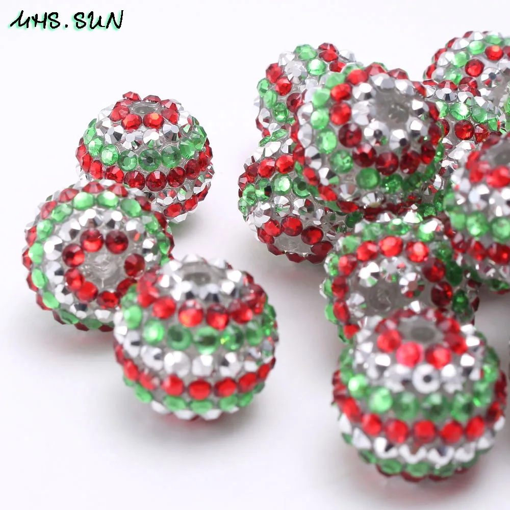 6-1 (4),50pc,18MM-$16.25,20MM-$20,22MM-$22.35.Chunky Resin Rhinestone Beads Handmade Kids Jewelry Making DIY Ball Beads 50pcslot Loose Stripe Beads DriopshippingJPG