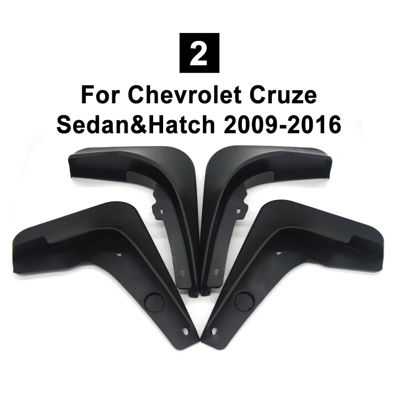 CNparts Авто модификация для Chevrolet специальные коврики Holden Captiva 7 Aveo Sonic Hatch Cruze передние и задние брызговики Брызговики защитные аксессуары - Цвет: Cruze 2009-2016