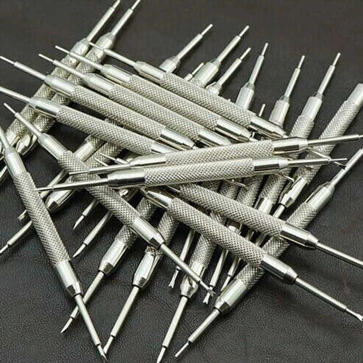 

2019 Practical Original Useful 2PCS Watch Band Kit Tool Metal Spring Bar Mini Link Pins Hot Repair Watchmaker Remover Sliver