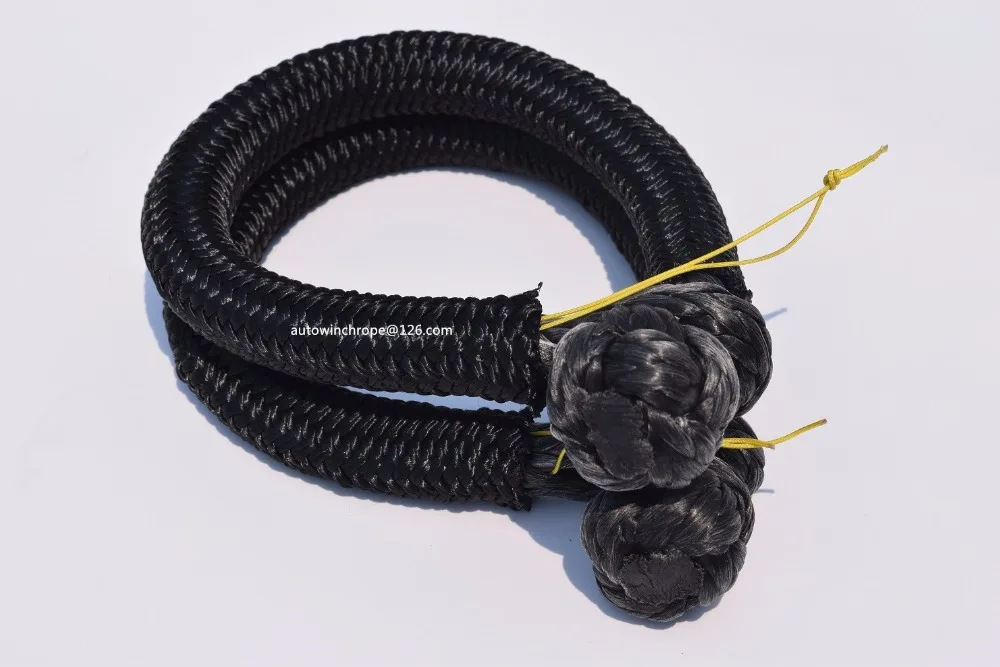 2 قطع الأسود 9 ملليمتر * 120 ملليمتر uhmwpe لينة تكبل ، حبل تكبل ، atv الونش تكبل للخارج الطريق ، الاصطناعية ونش حبل كابل