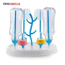 Сушилка для детских бутылочек милое дерево для новорожденных соска для сосков сушилка для сосков мультяшная плоскостная форма хвоста 7 подножек для сбора воды BB3098