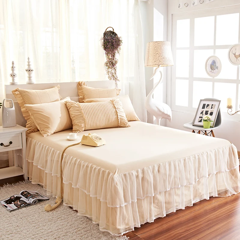 Khaki Bed Skirt Bed Spread Skirt Bed Set Ruffled Bedspread Ruffle