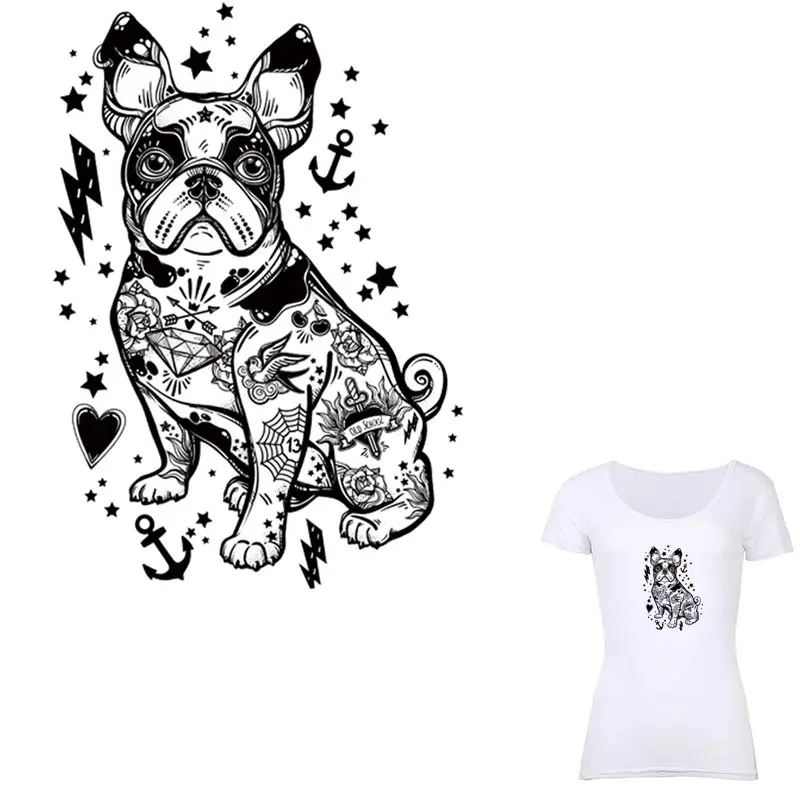 ONESAID Cute PVC Heat Transfers Dogs for Tshirt Iron on Transfers Heat