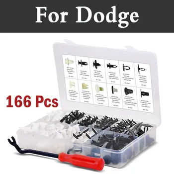 

166x Push Rivet Universal Clips Set In Case Rivets For Dodge Avenger Caliber Challenger Charger Dart Durango Body Clips