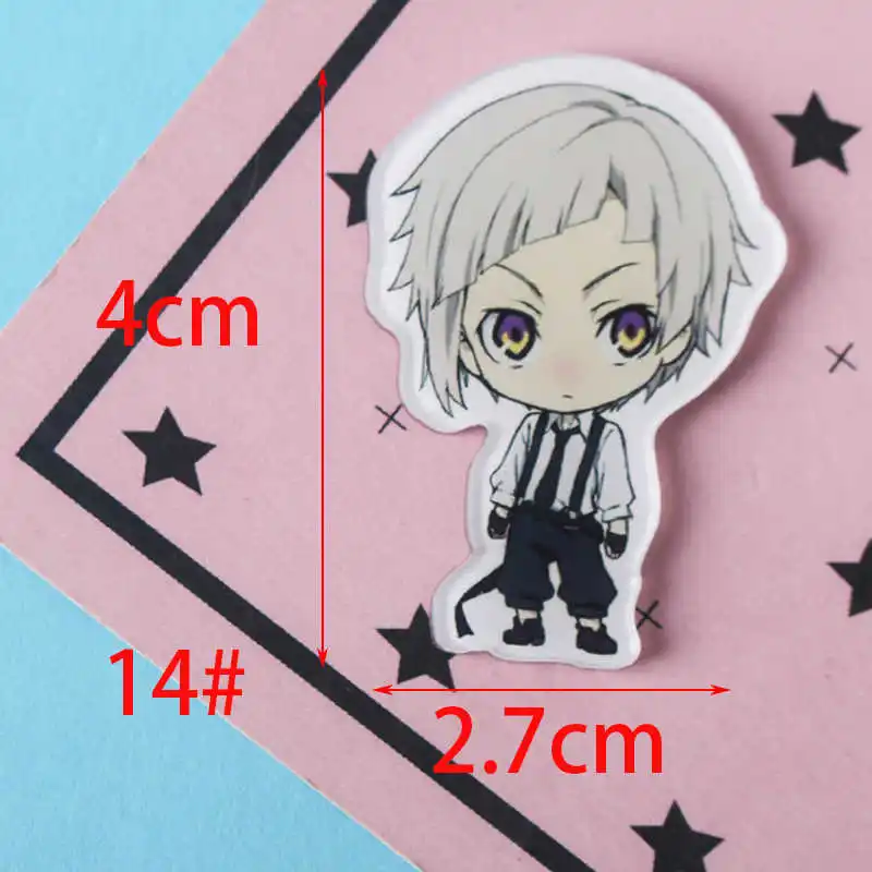 free shipping 1 PCS bungou stray dogs cartoon mix for Clothing Acrylic Badges Kawaii Icons on The Backpack Pin Brooch Badge Z68