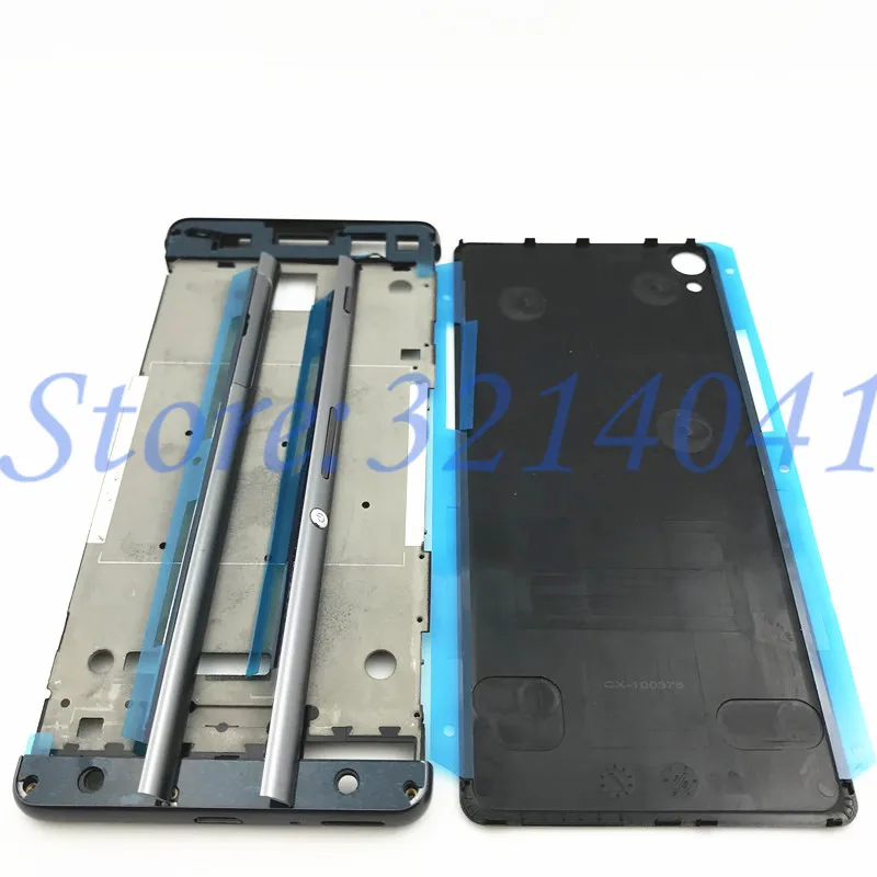 Full Housing Middle Front Frame Bezel Housing For Sony Xperia XA F3111 F3112 F3115+ Side Rail Stripe with Side Buttons+Logo