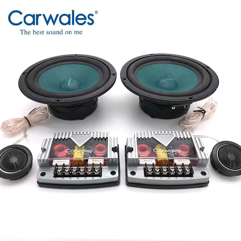 US $37.28 65inch Car Audio Speaker Component 4ohm 380W With Tweeter Cross Over 2 Way HIFI Car Speaker Set 612 2 Way Compound Speaker
