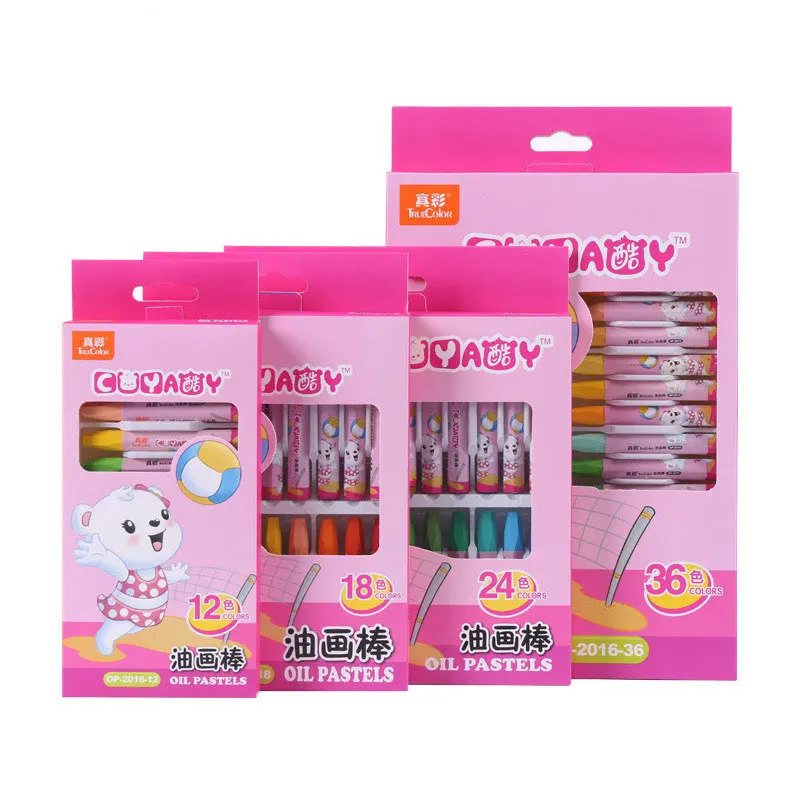 

Coloffice Creative Oil pastels Children Crayon Children Brush Color Art Graffiti Kid Gift 12 18 24 36Colors School Supplies 1PC