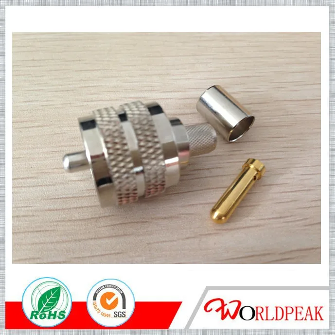 

Free shipping UHF Male PL259 Crimp for lmr300 cable connector