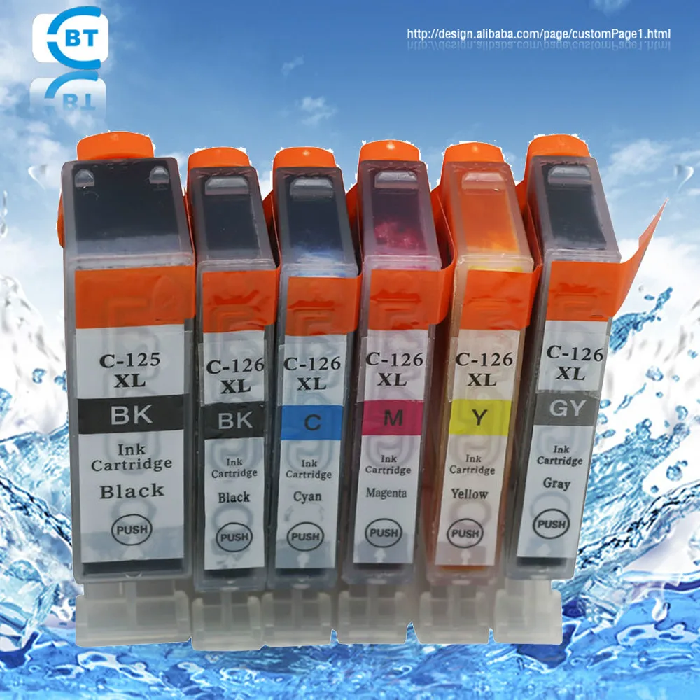 5 шт. совместимый PGI 125PGBK CLI 126 картридж для IP4810 MG5210 MG6110 IP6510|ink cartridge|compatible ink