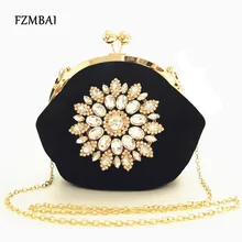 Изысканные женские вечерние сумочки, стразы, Ретро стиль, свадебная церемония, бархатный клатч, винтажные вечерние сумочки