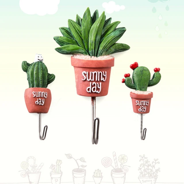christmas decorations practical hooks artificial cactus resin succulent shape adhesive wall hanger hanging bathroom kitchen - Cactus Christmas Decorations christmas decorations practical hooks artificial cactus resin succulent shape adhesive wall hanger hanging bathroom kitchen - Cactus Christmas Decorations