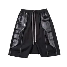 Новая мужская одежда волосы стилист воск-лакированные Джинсы Сращивание дизайн брюки плюс размер костюмы