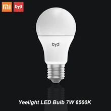 Xiaomi Yeelight LED ampoule blanc froid 25000 heures de vie 5W 7W 9W 6500K E27 ampoule lampe 220V pour plafonnier/lampe de Table(China)