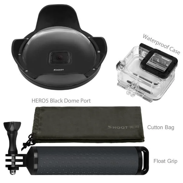 6 дюймов 40 м подводный купол порт для GoPro Hero 6 5 черный аксессуары для экшн-камеры с водонепроницаемым корпусом купол для Go Pro 6 5 купол